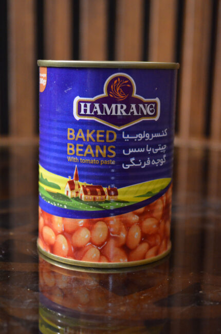 کنسرو لوبیا چیتی با سس گوجه فرنگی همرنگ